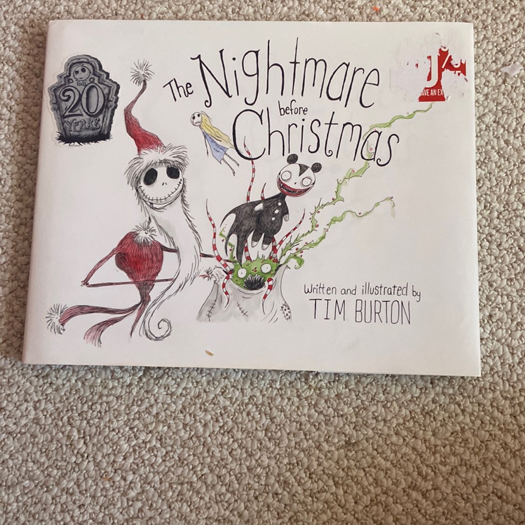 Nightmare Before Christmas Hard Cover Book